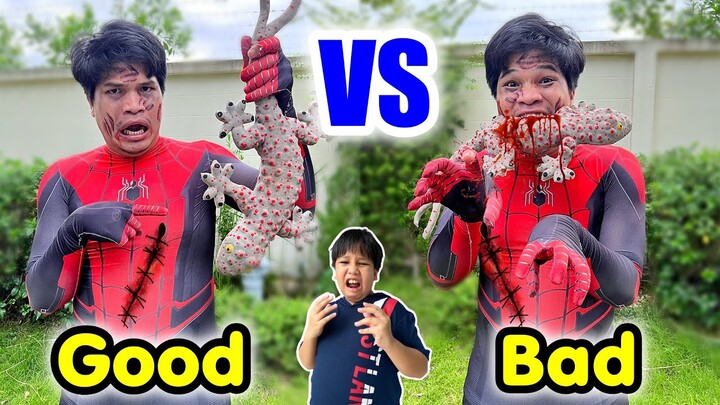 สไปเดอร์แมนซอมบี้ใจดี VS สไปเดอร์แมนซอมบี้ใจร้าย!! Good VS Bad Zombie Spiderman | คิดดีทีวี