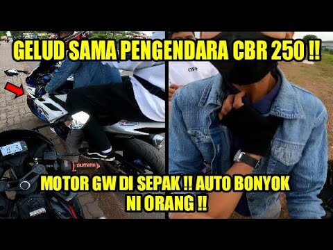 GELUD SAMA PENGENDARA CBR 250 ! ASLI INI ORANG BIKIN GERAM !! AUTO BONYOK GW BUAT ! MOTOVLOG BAR BAR