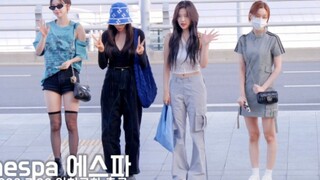 私服高挑又美！杀疯了！【aespa】230728机场高清饭拍