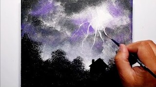 KING ART    SKYLINE ELECTRICAL STORM  N 24  PAINTING TECHNIQUE