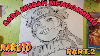 cara mudah menggambar anime Naruto part.2