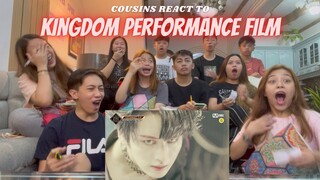 COUSINS REACT TO KINGDOM PERFORMANCE FILM (TBZ, SKZ, ATEEZ, BTOB, SF9, iKON)