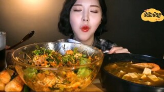 Tô bibimbap khổng lồ và súp đậu hủ tôm 2 #amthuc