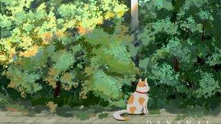 【procreate】夏日傍晚 校园拐角