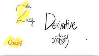 2nd way: Derivative arc cos(x/a) Calculus