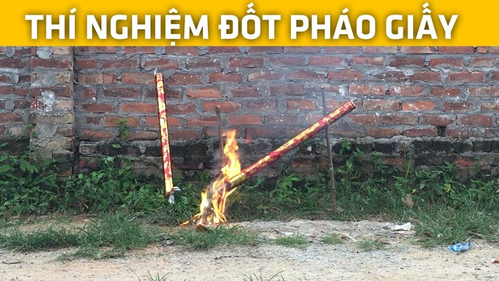 PT Vlogs | Thử Đốt Pháo Giấy Trong Lửa