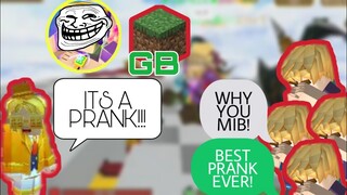 I PRANK MY FANS IN SKY BLOCK😂 *BEST REACTION* GIVEAWAY (BlockMan Go:Blocky Mods)