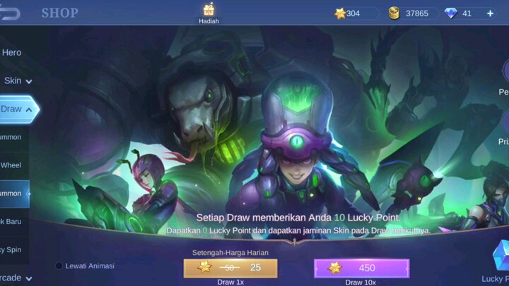 UJI KEBERUNTUNGAN DI DRAW MOBILE LEGENDS