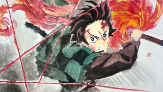 [Demon Slayer] Drawing Kamado Tanjirou with ink