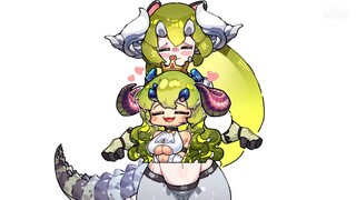 [Sad cat dance] But the little crocodile Estelle [Sad cat dance]