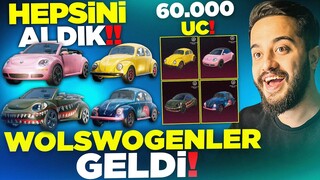 YENİ WOLSWOGEN ARABALAR GELDİ! 60.000 UC HEPSİNİ ALIP FULLEDİK! PUBG Mobile