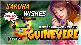 New Sakura Wishes Skin! Guinevere Best Build 2021 Gameplay by jazzson | Diamond Giveaway