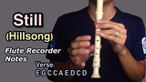 Still - Hillsong (Flute Recorder Cover Letter Notes / Chords Tutorial)