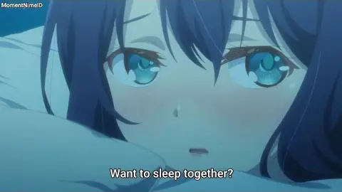 Cute anime girl want to sleep together with her crush | Yuri anime moments  - Bilibili