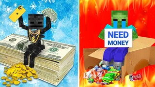 Monster School : Baby Zombie Girl, Don't Cry - Sad Story but Happy ending - Minecraft Animation