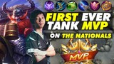 The FIRST Ever TANK MVP On THE NATIONALS by HFE VERN (HOOK GOD) | Mobile Legends