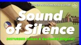 Sound of Silence Disturbed Instrumental guitar karaoke version with lyrics
