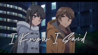 [Short AMV] Cheating on You - Charlie Puth | Bunny Girl Senpai