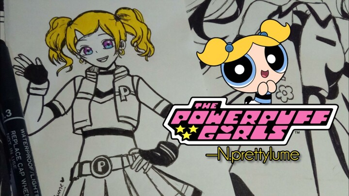 Bubbles - Powerpuff Girl (speed drawing)