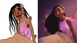 Encanto - the family madrigal drawing meme - stephanie beatriz - olga merediz- disney