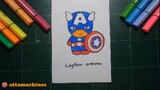 How to draw captain America (Vẽ  Captain America )