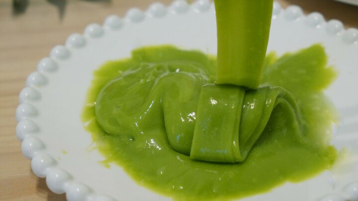 50cm of stringy slime! Edible slime?! Uji Matcha: a super stress-relieving and healing tea!