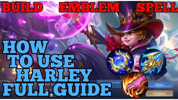How to use Harley guide & best build mobile legend ml