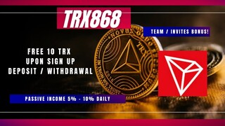 【TRX868.COM】TRX Cloud Mining-Making Money Online-Digital Currency