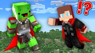 JJ and Mikey Became a THOR in Minecraft Challenge Super Power Hero - Maizen Mazien Mizen