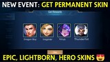 GET PERMANENT LIGHTBORN, EPIC, HERO SKINS FROM THIS NEW EVENT - MOBILE LEGENDS BANG BANG