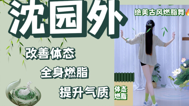 绝美古风燃脂舞《沈园外》提升气质，温柔燃脂，40分钟200卡，跳它让你又美又瘦！！！