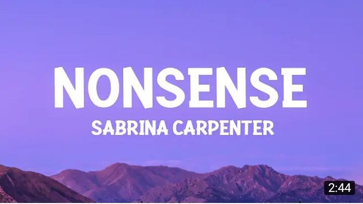 Nonsense Sabrina Carpenter lyrics