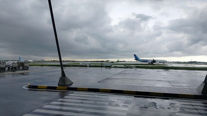 Takeoff Airbus 320 NEO Citilink Ketika Hujan