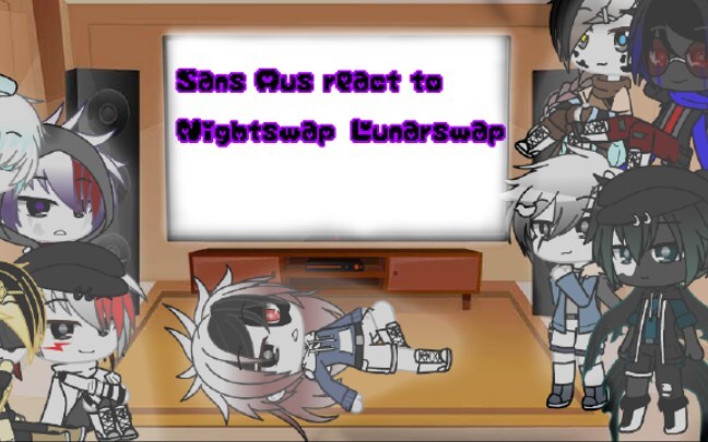 AU Sans phản ứng với Nightswap/Lunarswap || Undertale AU || Gacha Club || (1/2)