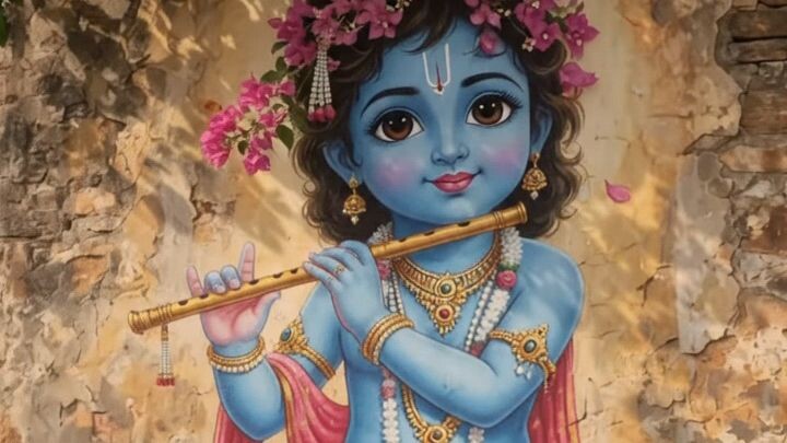 Divine Krishna Wall Art Creation 😍 | #Shorts