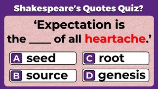 CAN YOU SCORE 20/20? Shakespeare’s Quotes Quiz:  #1