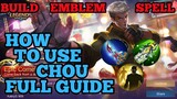 How to use Chou guide & best build mobile legends ml 2020