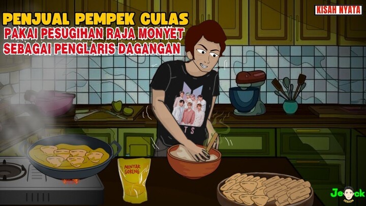 PENJUALPEMPEK CULAS PAKAI PESUGIHAN RAJA MONYET SEBAGAI PENGLARIS DAGANGAN