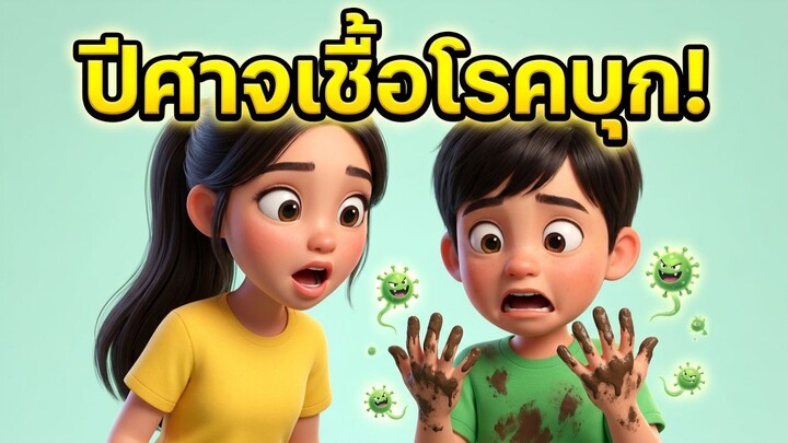 ระวัง! ปีศาจเชื้อโรคซ่อนอยู่ที่มือเด็กๆ 👾🧼