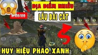 5 địa điểm có nhiều lâu đài cát NHẤT free fire | Cách nhặt huy hiệu phao xanh nhiều nhất free fire