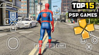 Top 15 PPSSPP Super Hero Games On Android  2023 HD || Marvel Games On PSP