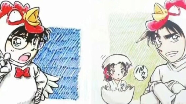 [Shinran] Conan and Ai's shark-rabbit meme is terrible, let's eat something good