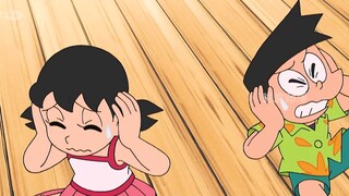 Sang suami akhirnya setuju untuk mengajak Nobita berlibur, namun Nobita harus menggunakan penggantin