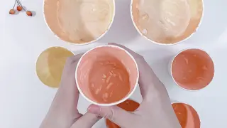 [DIY][ASMR]Crumbing' crispy paper cups' & Grinding with a lemon hammer