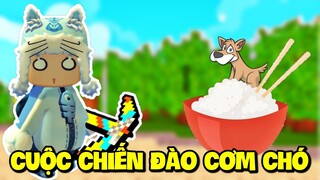 MINI GAME: CUỘC CHIẾN ĐÀO CƠM CHÓ TRONG MINI WORLD MEOWPEO CHẾ TẠO ĐỒ VIP TỪ CƠM CHÓ