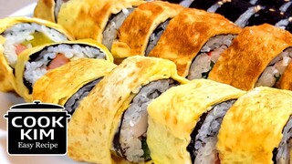 How to cook Egg roll kimbap, 계란말이 김밥