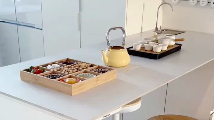 300-yuan DIY dining table with a hidden induction cooker?? So beautiful and practical—absolutely awe