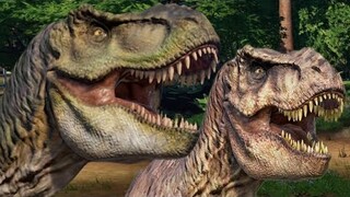 Buck & Doe Maquettes & 2 Sauroniops Breakout & Fight - Jurassic World Evolution Mods (4K 60FPS)