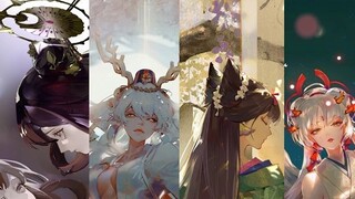 【阴阳师五周年】女性式神群像 | 古言传说，笔墨有灵。绘尽百态，终得一见。——织风结『風結び』