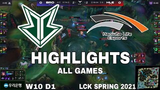 Highlight BRO vs HLE All Game LCK Mùa Xuân 2021 LCK Spring 2021 Fredit BRION vs Hanwha Life Esports